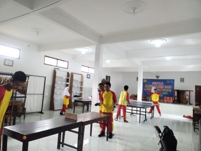 Kegiatan pembelajaran Olahraga Tenis Meja SMALB C Budi Asih Wonosobo Tahun Ajaran 2024/ 2025
