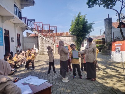 Lomba Membaca Teks Pancasila, Proklamasi, Dwi Darma, Dasa Darma Hari Pramuka SLB C Budi Asih Wonosob