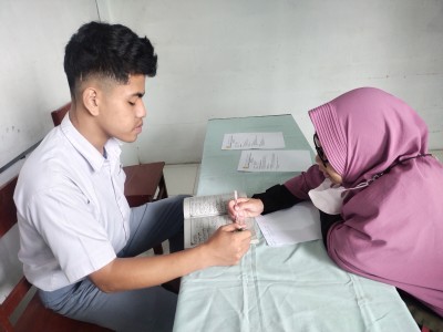 Ujian Praktek Mapel PAI Membaca Surat Pendek SMALB C BUDI ASIH WONOSOBO Tahun Ajaran 2023/2024